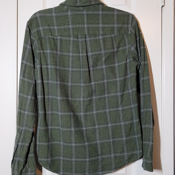 *Goodfellow & Co.* Olive Flannel Shirt - Size: Small - Picture 3 of 8